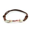 Stones and Minerals. Raw Multicolor Tourmaline Bracelet. Brown Color.