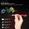 Электронная мишень для дартса CyeeLife с пластиковым наконечником, мягкие стрелы для дротиков, набор профессиональных мягких стрел для дротиков, 18 стрел
