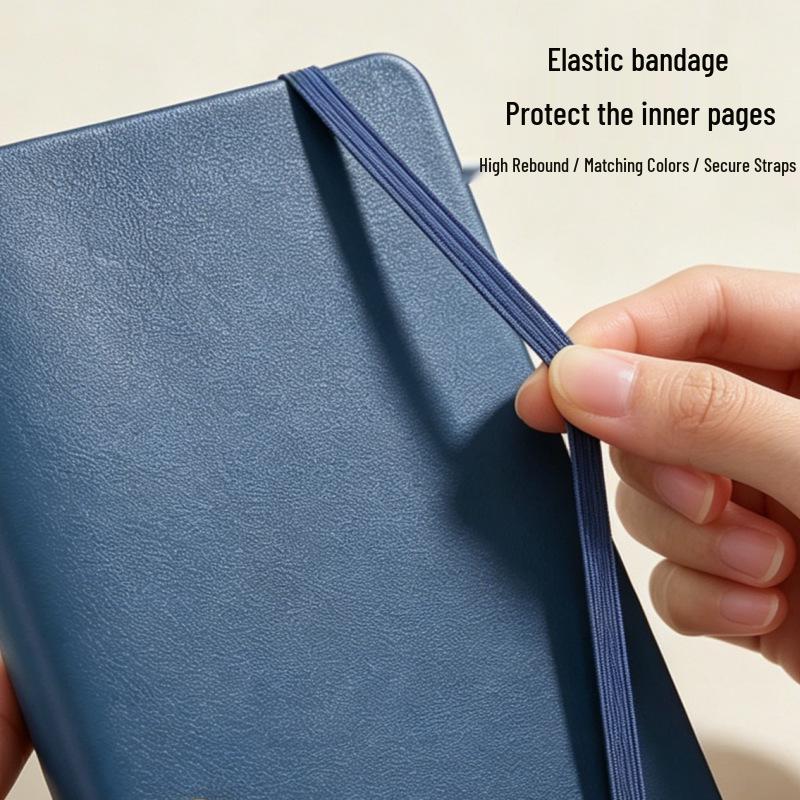 A5 Business PU Leather Hardcover Strap Design Notebook – Customizable Logo, Simple & Convenient Diary Notebook.
