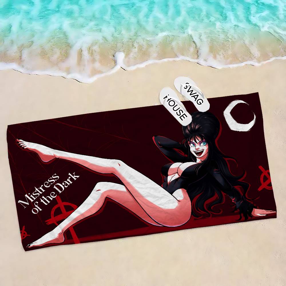 Пленка E-Elvira M-Mistress Of The D-Dark Микрофибра Пляжное Полотенце Впитывающее Быстросохнущее Мягкое Полотенце для Курорта, Альпинизма