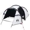 VidaXL Tente de Camping 3 Personnes, Tente d'Ombrage avec Sac, Auvent Portable avec Parois Latérales pour Randonnée, Blanc 94389