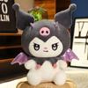 Лицензионная плюшевая кукла Sanrio Kuromi My Melody с бантом и крыльями, пушистая набивная мультяшная игрушка, мягкий подарок на день рождения для девочек, фанатов аниме