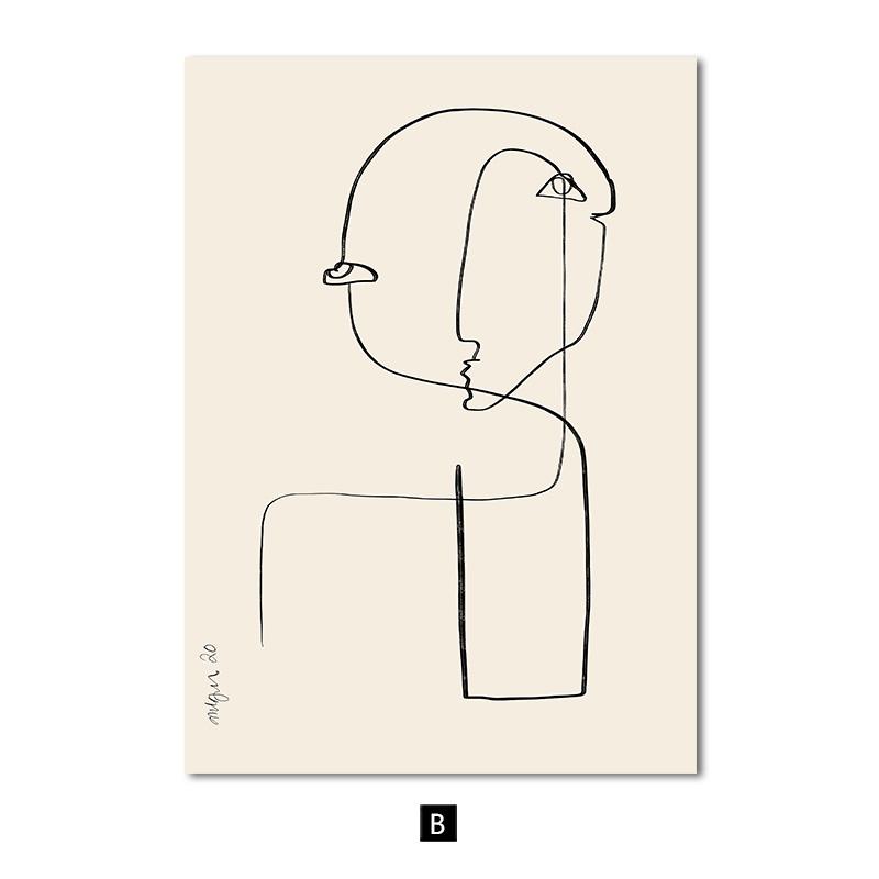 Современный минималистский синий блок холст картина абстрактная линия плакат настенная художественная печать для гостиной домашние декоративные фотографии