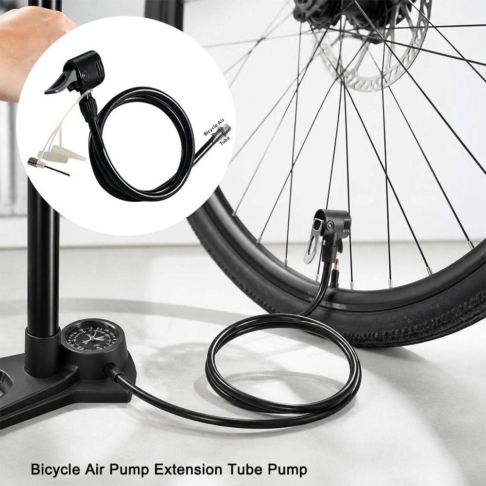 Metal/Plastic Bicycle Air Pump Extension Tube Pump Tire Inflator Nozzles Bike Accessories