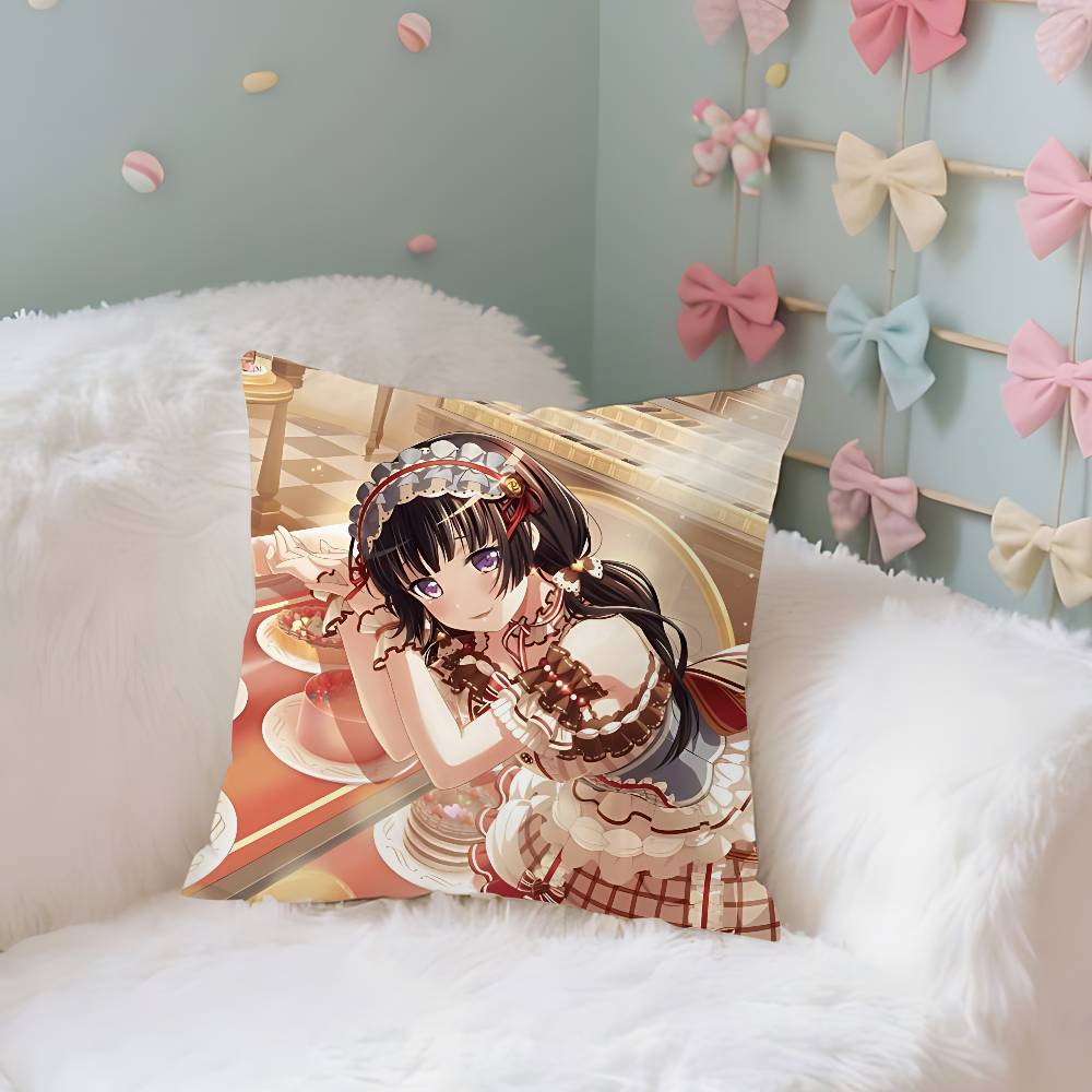 BanG Dream Аниме Наволочка Декоративная Наволочка Скандинавский Винтажный Стиль Наволочки для Подушек Дом Гостиная Диван Диван Сиденье