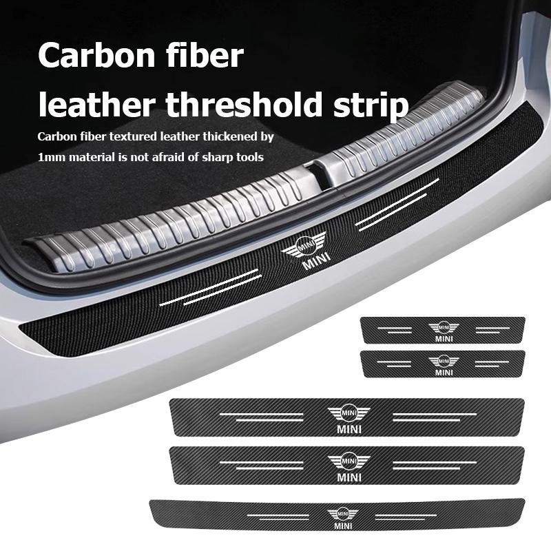 For MINI Car Door Sill Anti-Scuff Sticker Threshold Decoration Strip Trunk Sills Protect Accessories R55 R56 F55 F56 Cooper One e1