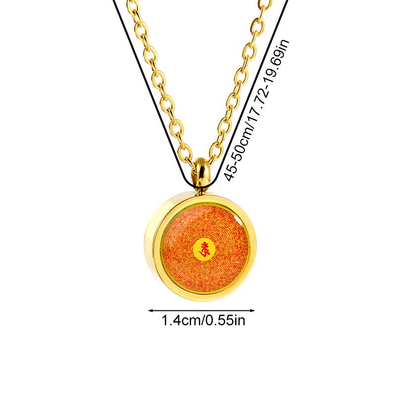 1 шт. круглое ожерелье на удачу из титановой стали, религиозные амулеты, буддийские украшения, подвеска с мантрой, ожерелья с буддой, цепочка на ключицу