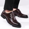 Коричневые повседневные деловые мужские кожаные туфли высокого качества в стиле ретро для отдыха на свежем воздухе, свадебные туфли жениха
