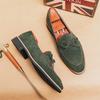 Модные мужские лоферы из коровьей замши, ультралегкие мужские повседневные туфли для улицы, мягкие и удобные слипоны, мужская классическая плоская обувь для вождения