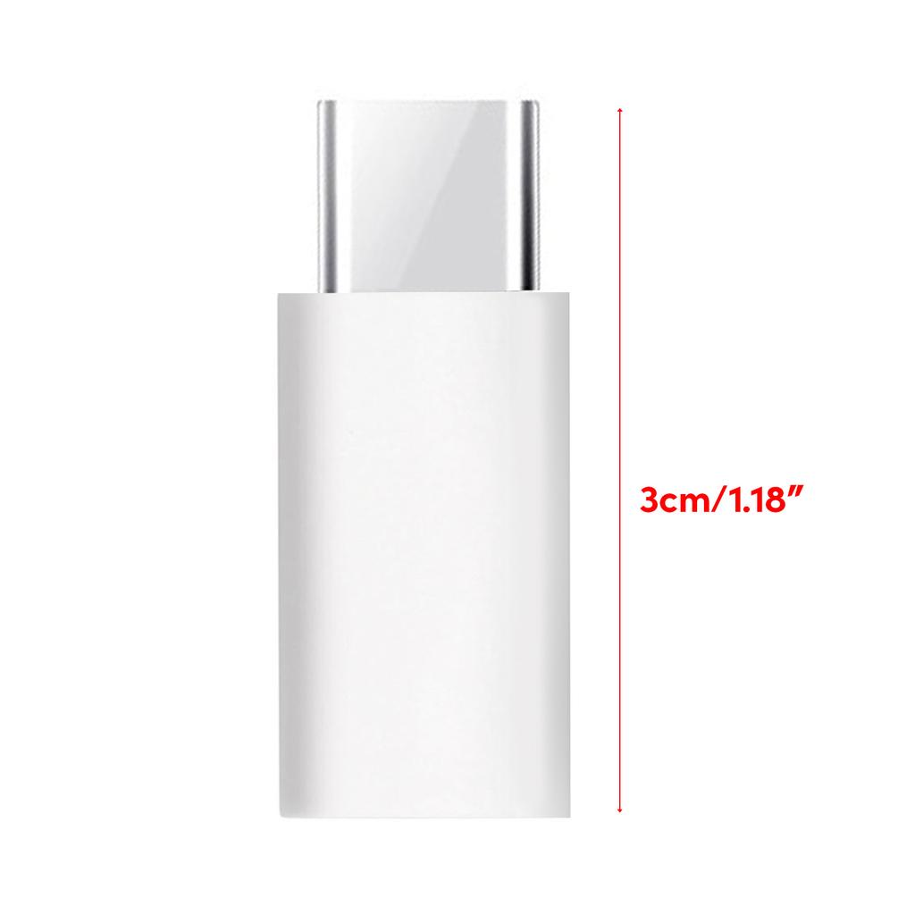 Адаптер USB Female to Type-C Male, устойчивый к коррозии, портативный конвертер белого цвета, поддерживает зарядку и передачу данных