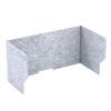 PIENSE Tabletop Partition Soundproofing Divider Simple Soundproofing Panel Sound Absorbing Panel Soundproofing Room Screen Foldable (Gray, 100cm)