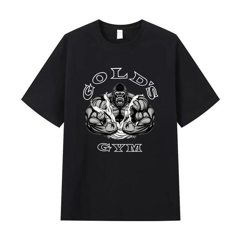 Летняя мужская футболка высокого качества из хлопка с короткими рукавами и принтом, женская футболка, модная спортивная рубашка, повседневный топ для бега