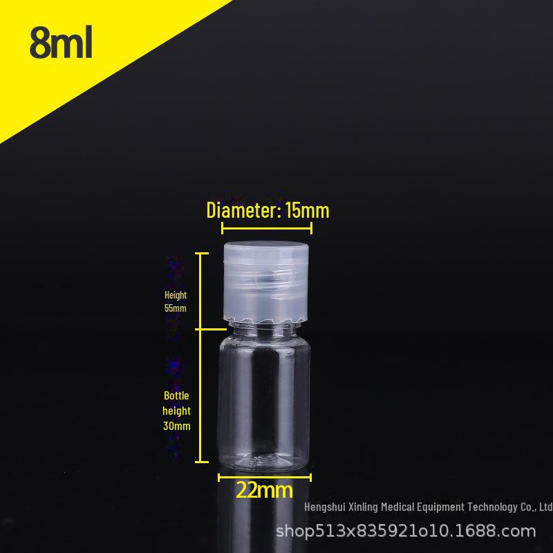 Прозрачная пластиковая бутылка из ПЭТ с откидной крышкой-бабочкой - доступна в объемах 30 мл, 50 мл, 100 мл для косметики и лосьонов