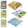 ARTEC Popular Sugoroku Set Map of and 078796 Children Educational Toy Sugoroku Set Popular Toy Home Learning Homework 3-Piece (Night Market, Japan,