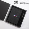 QXFA9 A5 Leather Business Notebook With Signature Pen Set Gift Box Luxury Hardcover Journal Office School For BMW Performance Sticker