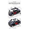 Модель спортивного автомобиля Pagani Huayra Dinastia в масштабе 1/18, литой металлический, модель гоночного автомобиля, симуляция звука и света, детская игрушка, подарок