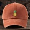 Pineapple printed baseball cap, outdoor casual hat, sports and daily outfit, fashionable headwear, street style