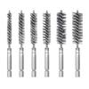 1/6Pcs Stainless Steel Steel Bore Brush With Handle 1/4 6.35mm Hex Shank Twisted Wire Borebrush Washing Polishing Tools 8-19mm