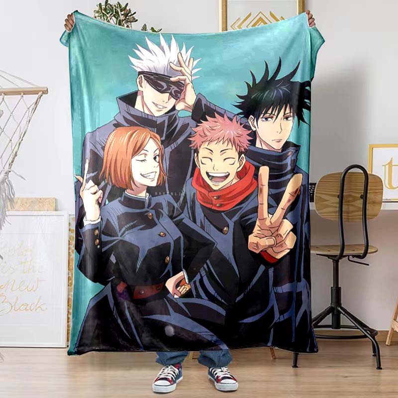 The Jujutsu Kaisen Patterned Blanket Is Perfect for Bedding or Any Other Occasion, Making It A Perfect Gift Choice.