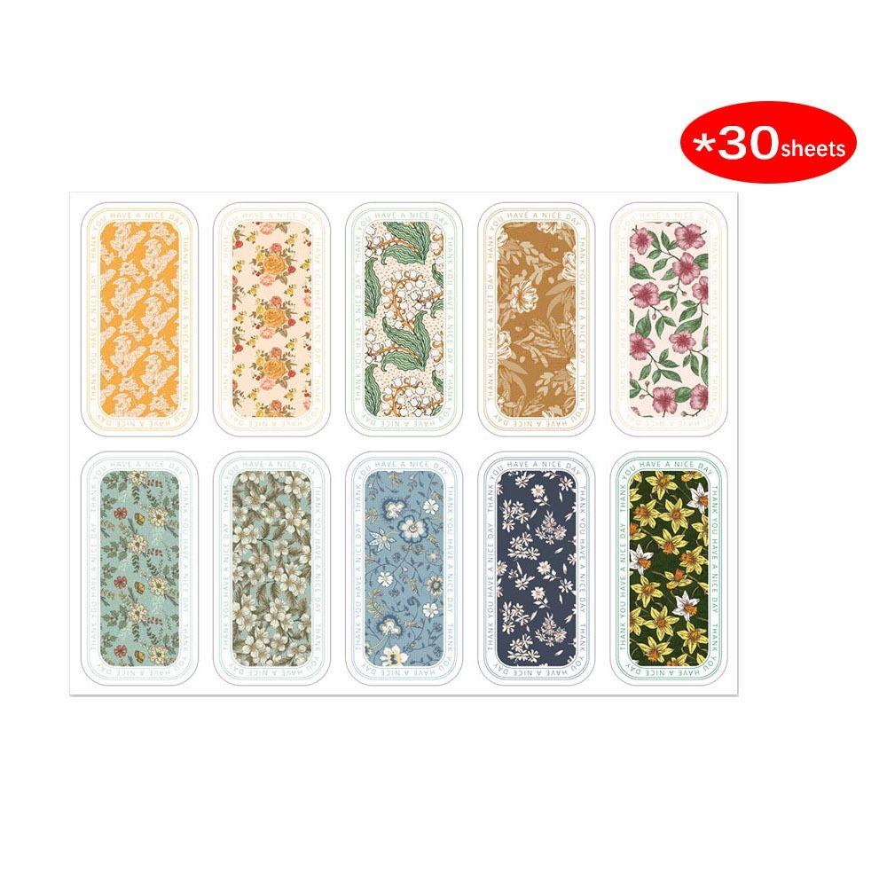 300 шт. прямоугольные наклейки для упаковки, декоративные наклейки, нежные наклейки