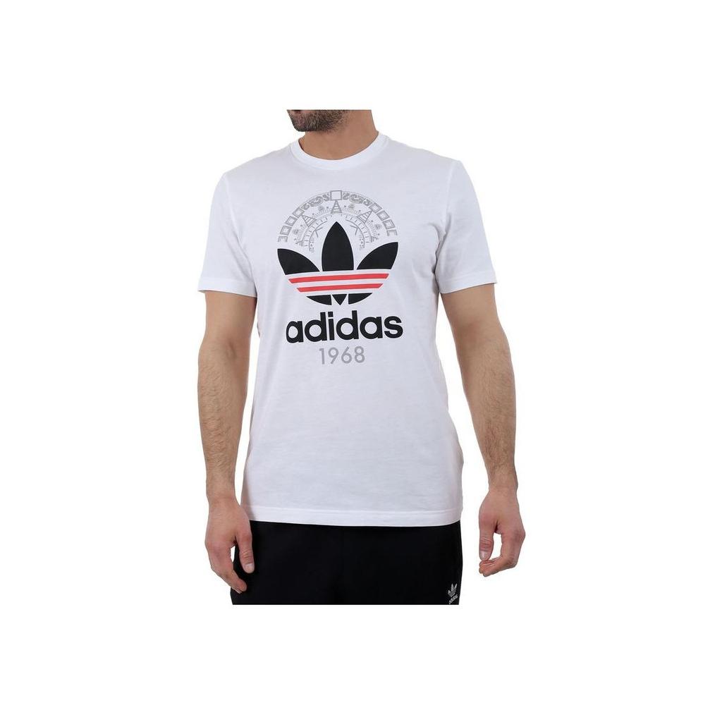 adidas Оригинальная футболка с трилистником, повседневная спортивная футболка с коротким рукавом, мужские топы, белые CD6827