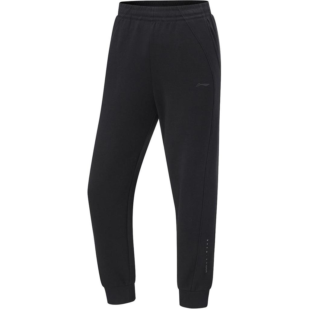 Li Ning Fitness Series повседневные дышащие удобные мягкие трикотажные спортивные брюки женские брюки черные AKLU140-1