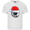Christmas Football Santa Hat Xmas Soccer Unisexs Light Cotton TShirt