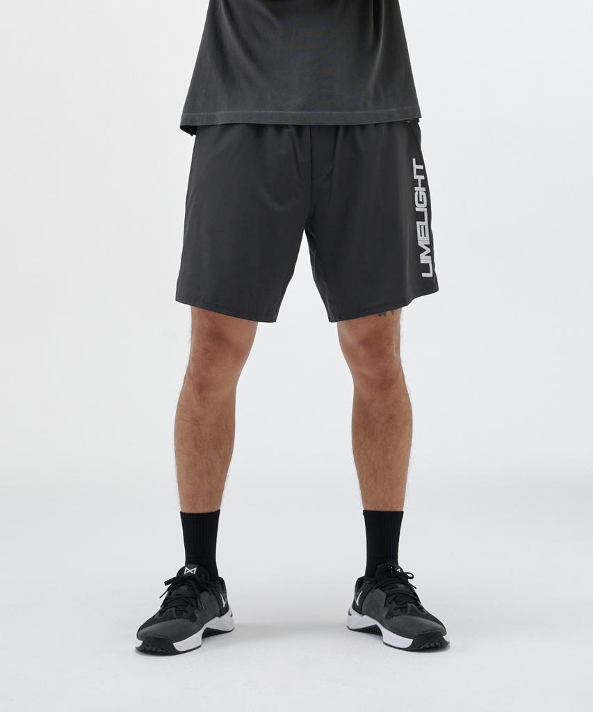 LIMELIGHT APPAREL Спортивные Шорты с Подкладкой Limelight с Большим Логотипом (Уголь/Белый)