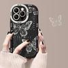 Painting Butterfly Phone Case For iPhone 11 Case iPhone 13 16 14 12 15 Pro Max XR XS 7 8 Plus SE Shockproof Soft Silicone Cover