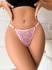Women's Lace Triangle Panties - Sexy, Solid Color, Breathable Mesh, See-Through, Thin Straps, Low-Rise European and American Underwear.