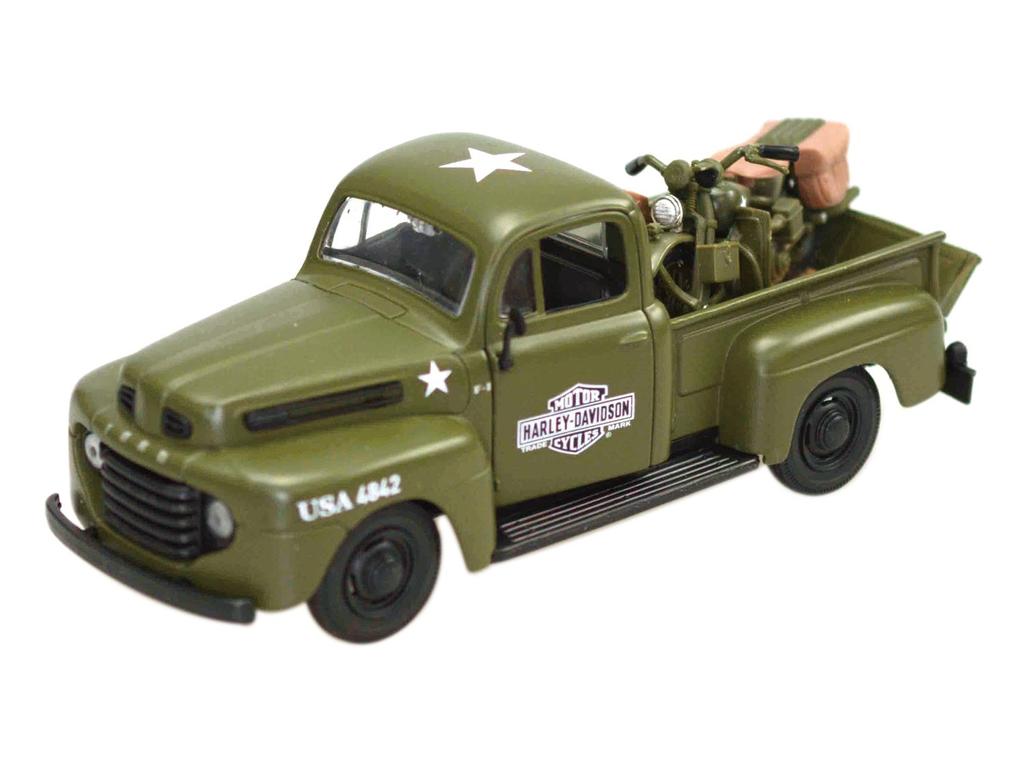 Maisto HD Custom Ford Pickup Flat Head 124 Harley-Davidson F-1 + (Army) 200-152