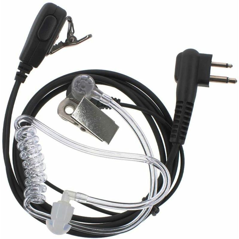 PTT Mic Headset Air Covert Acoustic Tube In-ear Earpiece Pin Talkie Radios For Guidanc A5F3