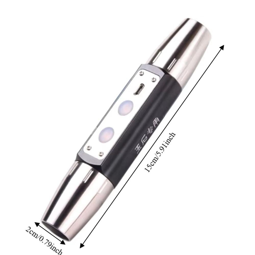 USB Rechargeable UV Flashlight Four Light Source UV Torch Gemstone Inspection