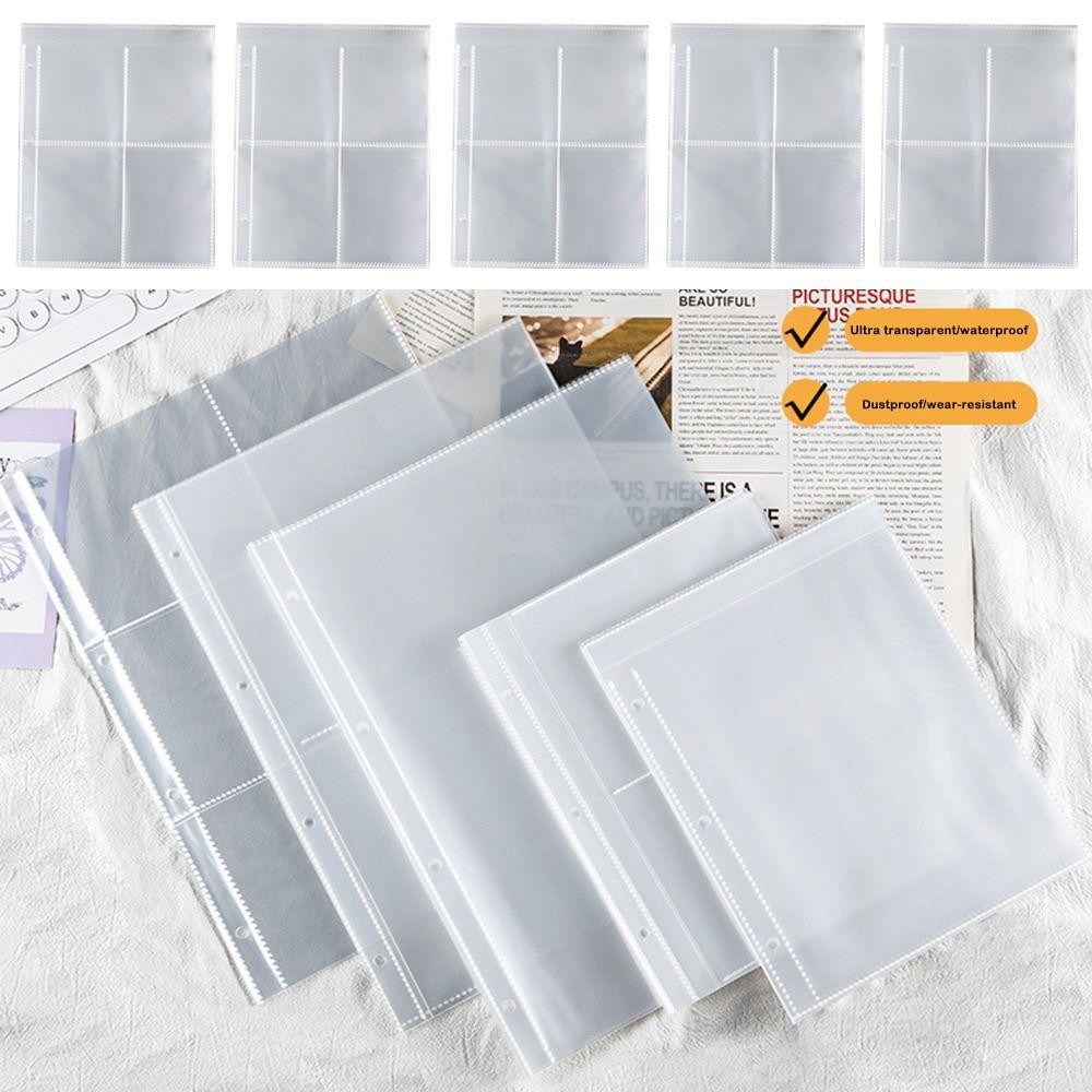 10 шт или 25 шт прозрачные листы для переплета фотокарточек Kpop с несколькими карманами фотоальбом фото