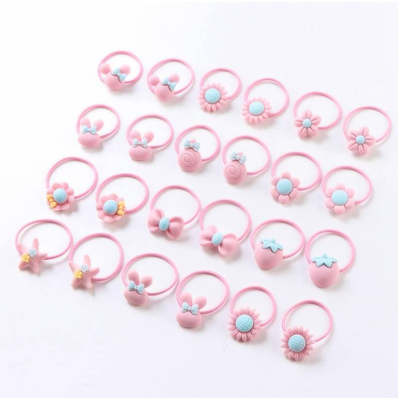 Набор резинок для волос в футляре с изображением кролика, 20 шт