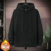 2024 Men's Plus Size Velvet-Lined Hoodie: Trendy, Loose-Fit, Pure Color for Autumn & Winter