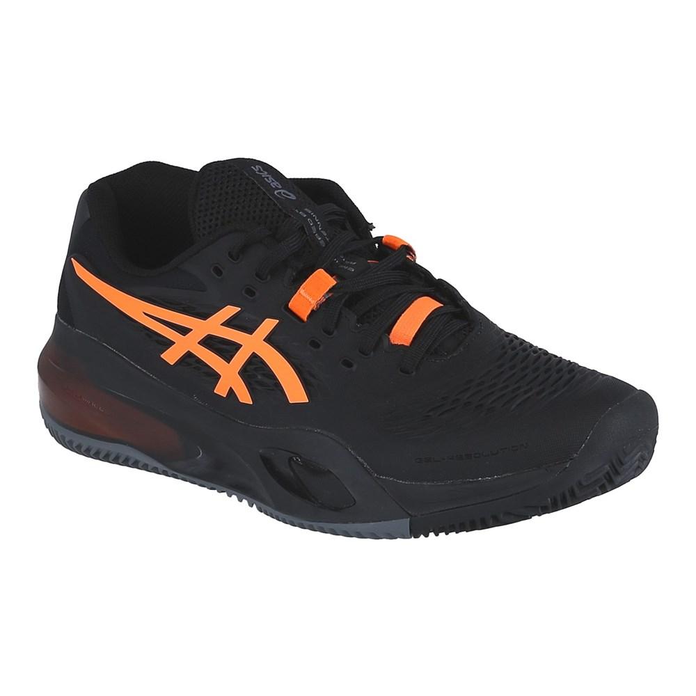 Tennis Shoes Asics Black and Orange Size 46 Gel-Resolution X Clay
