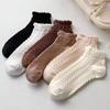 Women Short Ankle Socks Comfortable Soft Cotton Spring Summer Autumn Female Frilly Casual Low Cut Socks