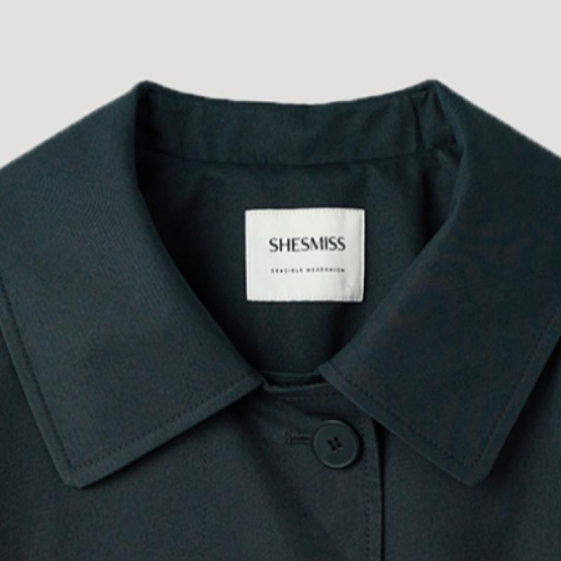 She S miSS Хлопковая смесь Макинтош с поясом Пальто Swwbyp11020