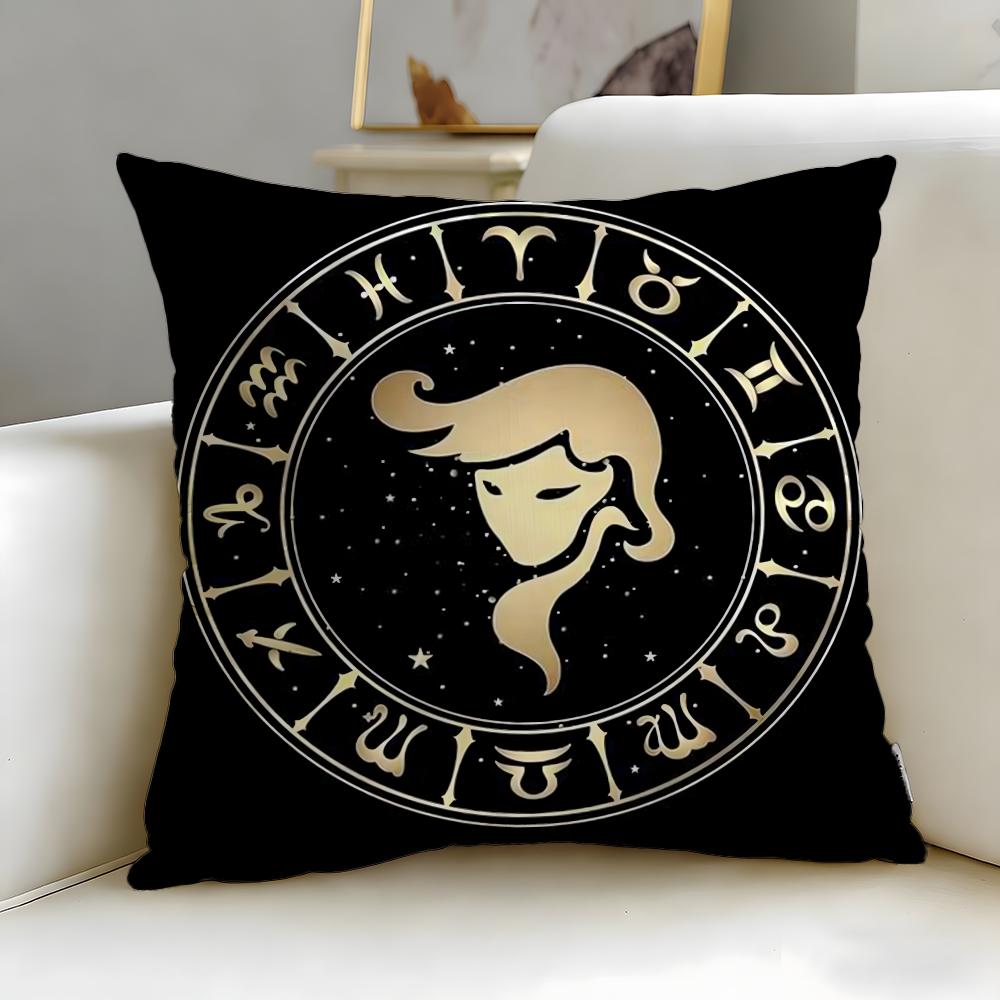 Классическая тема 'Двенадцать созвездий' Чехол на подушку Мягкий и легко стирающийся Наволочка – Универсальный для дивана, кровати, путешествий и офиса