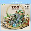 Scene Zoo Desert Assembly Building Block Model Ornament For Gift Children