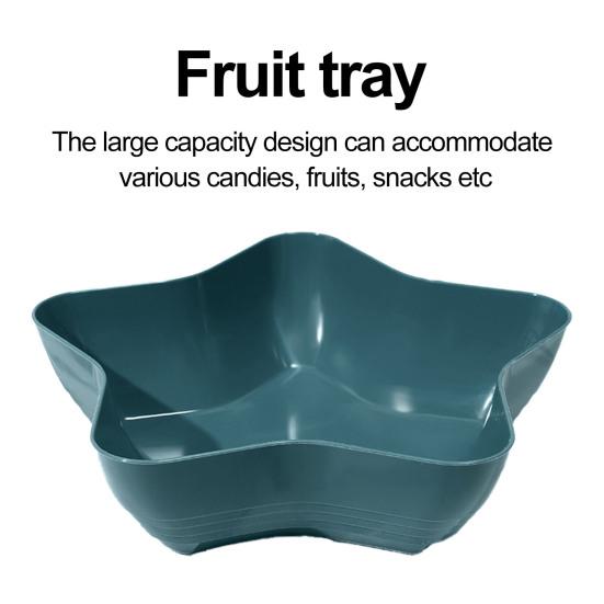 Пятиконечная звезда Фруктовая тарелка Большой емкости Пищевой пластик Многоцелевой закусочный фруктовый орех Поднос для еды Чаша Держатель для блюда Кухонные принадлежности
