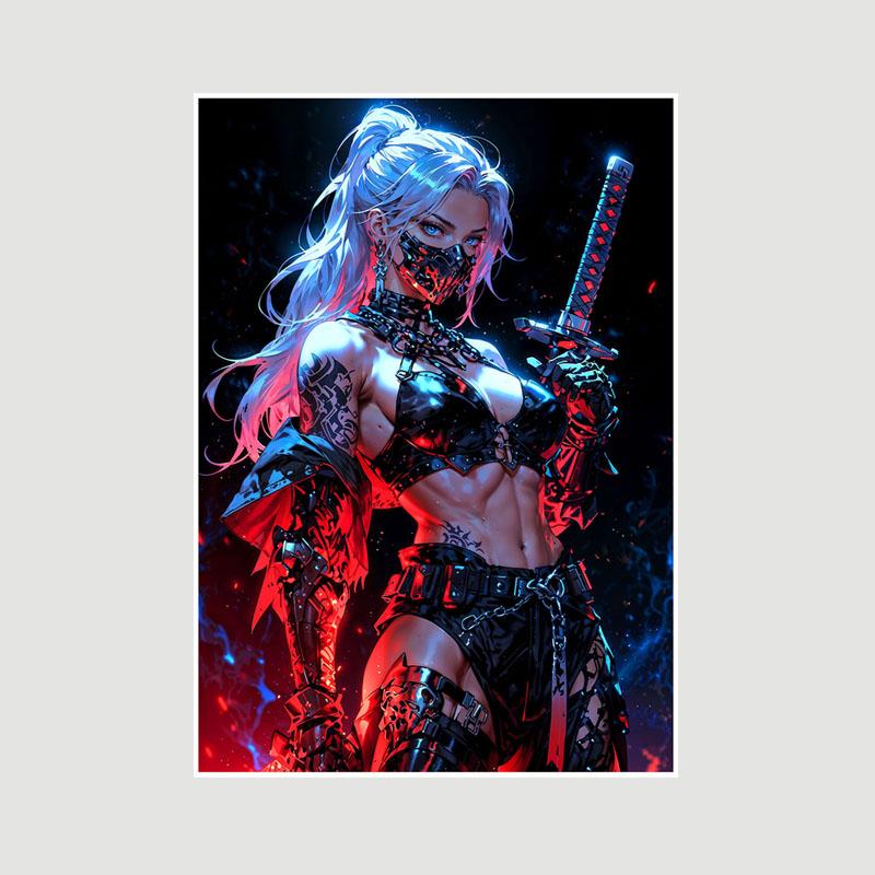 Домашний декор Картина Милая маленькая Лоли Аниме Девушка Плакат Милая Лолита Манга Фигурка Белые бумажные постеры и принты Бар Спальня Украшения Фреска