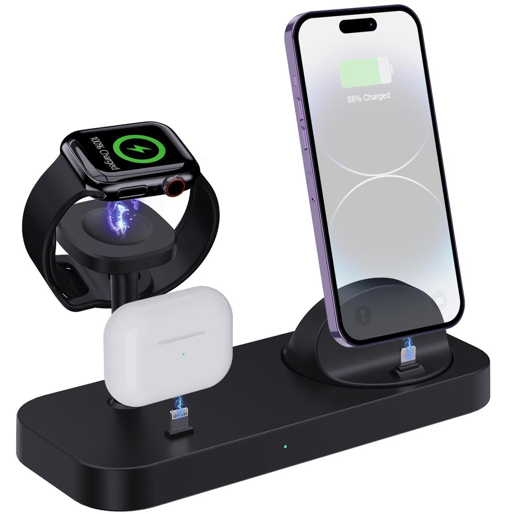 Rotatable Multi-Functional Desktop Charger for Apple, Samsung, and Watch