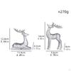 2 Pieces Deer Figurines Desktop Decor Collectible Artwork Ornament Elk Sculpture Resin Statues for
