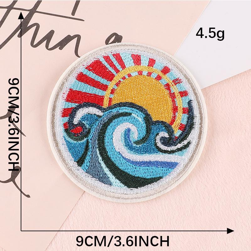 Embroidery Logo Round Badge Source Clothing Accessories DIY Patch Badge Embroidery Cloth Sticker