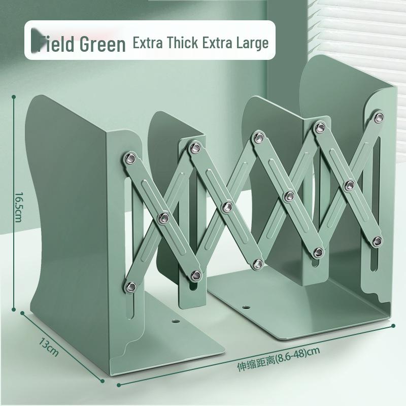 Integrated Desktop Book and Pen Holder: Folding Bookshelf with Student Baffle Clip