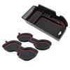 MARCHFA Console Box Drink Holder Mat for Toyota Camry XV7 Drink Pocket Cup Holder Center Storage Car Accessories (10th Generation, 2017-2024) - Mat,