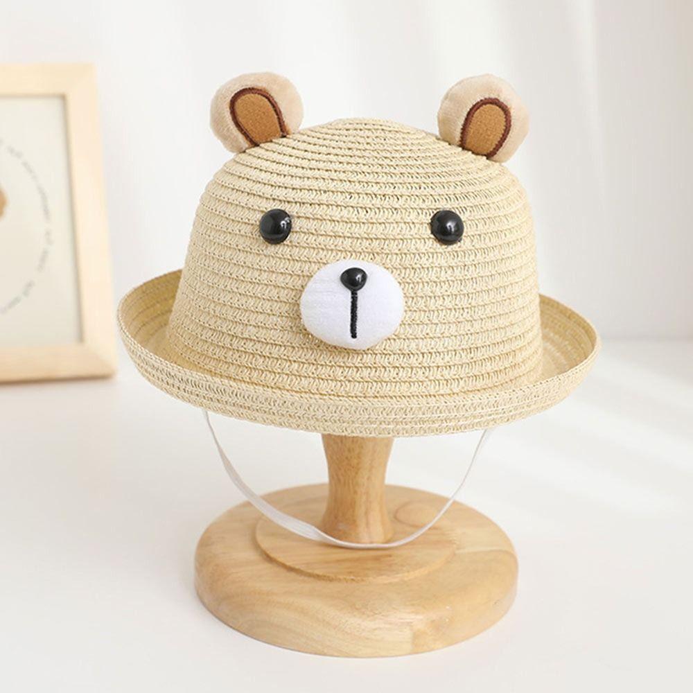 UV Protection Kids Bucket Hat Breathable Straw Hat Outdoor Sun Cap  Children Boys Girls