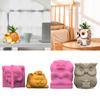 Mother and Son Cat Owl Silicone Mold Flower Epoxy Resin Casting Mold Succulent Vase Cement Mold Candle Holder Mold